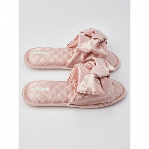 Тапочки Halluci "Атласные бантики" (Розовый)